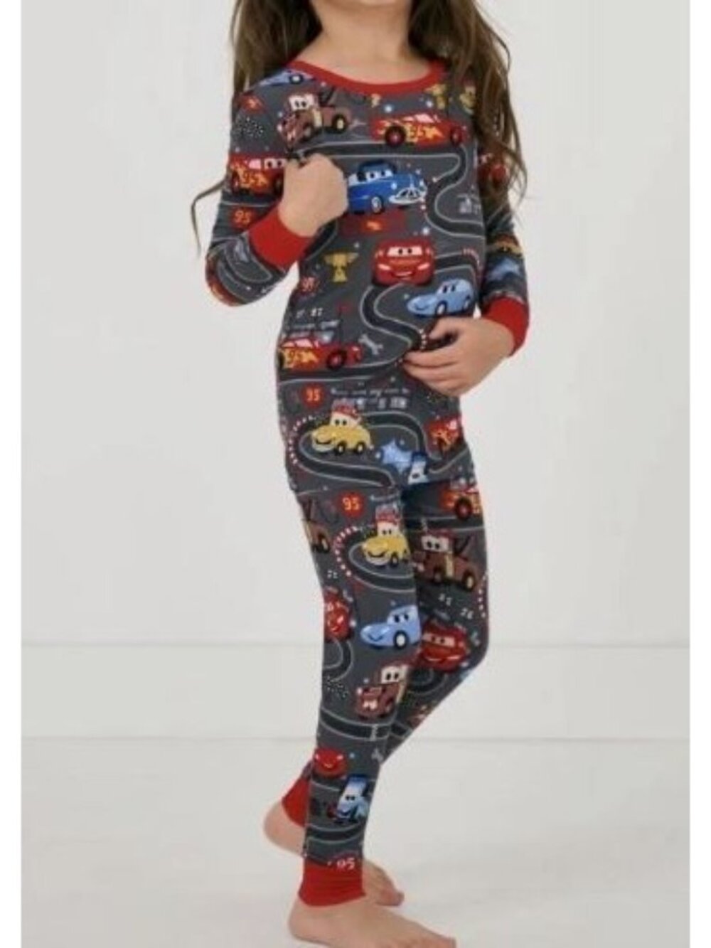 Little Sleepies Disney & Pixar Piston Cup 2 Piece Pajama Set Kids Size 2T NWT